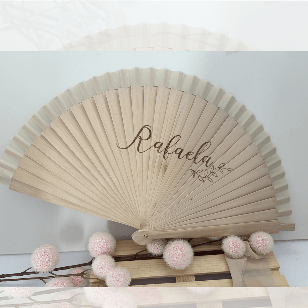 Abanico en madera personalizado