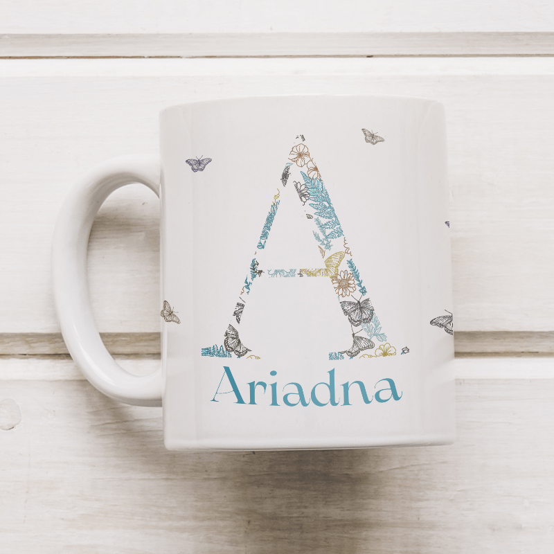 Taza inicial mariposas